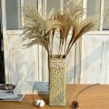 Miniatyrbillede 2 af 5: Fletkurv i rattan til dekoration, kurve til frugt, blomsterkurv, høje vaser til boligindretning, hvid
