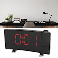 Miniatyrbild 5 av 5: Digital Projektionsväckarklocka, Radio Projektionsväckarklocka LED-Display Projektionsväckarklocka Böjd Skärm Projektorklocka Världsklassdesign