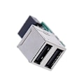 Miniatyrbillede 4 af 5: 1 stk. Internt bundkort 9-pin til 2 port USB 2.0 A hun adapter