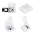 Miniatyrbillede 3 af 5: 50 stk. 4-Pin RGB LED Lysstrip Forbindelser 10mm LED Strip Gapløs Loddefri Adapter Terminal Udvidelse