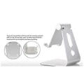 Miniatyrbilde 5 av 5: For Tablet Holder Bracket 3.5-11 Tommer Enkelt Foldbar Justerbar Holder Skrivebord Sølv