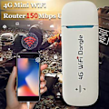 Miniatyrbillede 5 af 5: 4g Wifi Router Usb Dongle 150mbps Modem Stick Mobil Trådløs Wifi Internet Treasure Bærbar Hotsp