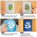 Miniatyrbild 3 av 5: Soltryckspapperskit, 100 ark Cyanotyppapper med 4 ark Akrylpanel, A5 Solkonstpapper, Solartstryckpapper