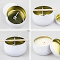Miniatyrbillede 2 af 5: Lysdåser med låg - 12 stk. lysglas, 240 ml lysmetal dåser, lysbeholder til DIY lysfremstillingsartikler (D)