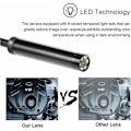 Miniatyrbilde 5 av 5: Endoskop, 1200P HD endoskopkamera, IP67 vanntett halvrigid inspeksjonskamera med 6 justerbare LED, for Android-telefon Windows Macbook-datamaskin