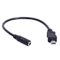 Miniatyrbillede 1 af 5: Mini USB 5Pin Han til 3.5x1.35mm Hun Kabel 20cm Længde Sort