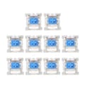 Miniatyrbilde 3 av 5: 10 stk. 3-pinners mekanisk tastatur blå bryter for Cherry MX tastatur tester kit 60g kraft PCB-montert