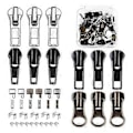 Miniatyrbild 1 av 5: Dragkedjereparationssats, 5 Dragkedje Ersättnings Slider Kit, Dragkedjor Drag Nedre Stopp och Övre Stopp Fix Dragkedja på