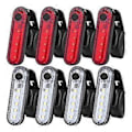 Miniatyrbilde 1 av 5: 8Pack USB Oppladbar LED Sykkel Baklys, Frontlykt og Baklykt for Sykling på Vei