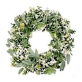 Miniatyrbilde 1 av 5: Eucalyptuskranser til inngangsdør, vindu, vegg, sesongbasert vår, grønne blader, girlander, hengende ornamenter, innflyttingsgaver