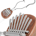 Pikkukuva 3 / 5: 8 Mini Pöllö Kalimba Peukalopiano Kannettava Finr Harppu Helppo-oppinen Mbira Instrumentti Aloittelijoille