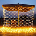 Miniatyrbillede 1 af 5: Udendørs LED-lyskæde 3 x 2m - Lysnet med 8 tilstande til jul, halloween, have, bryllup indendørs dekoration, IP44 vandtæt (3 x 2m, varm