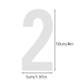 Miniatyrbilde 3 av 5: 5 Sett 0‑9 Reflekterende Nummer Klistremerker Reflekterende Postkassenummer for Utendørs Vanntett Sterk Selvklebende Vinyl Adressenummer for Hus