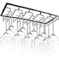 Miniatyrbilde 1 av 2: Hengende Glassholder - Vinglassholder med 5 Skinner for 10-15 Glass, 50 X 22.5 X 5.5 Cm, Med Skruer