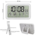 Miniatyrbild 3 av 5: Digitala elektroniska digitala väckarklockor för skrivbord, sovrum, vit