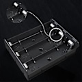 Miniatyrbillede 2 af 5: 1 stk. 4x 21700 Batteriholder Opbevaringsboks Etui Abs Brandsikker Bank Etuier Slot Batterier Container Wit