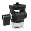 Miniatyrbild 2 av 5: 360° Vridbar Blixtskofäste Adapter 1/4 Tums Skruvfäste Stativ Mini Stativkulhuvud för Kameravideomontering Kamera