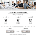 Miniatyrbillede 3 af 4: Led trådløs opladerpude Dock vækkeur med tid temperatur display