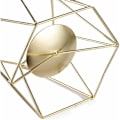 Miniatyrbild 4 av 5: 2 st gyllene metallpelare ljusstakar, geometriska värmeljushållare, bröllopsdekorationer, soffbord för heminredning, ceremoni a