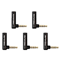 Miniatyrbillede 1 af 5: Rexlis 1 stk. 3,5 mm Han til Hun 90 Graders Vinkeladapter Audio