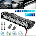 Miniatyrbillede 2 af 5: 7 Tommer 1800LM 18W Vandtæt Spot Flood Combo Lys Ultra-Slank Enkelt Række Off Road LED Lysbjælke til Lastbiler ATV Både Biler