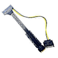 Miniatyrbilde 1 av 5: Sølvbelagt M.2 for NVME til U.2 U.3 Solid State Drive SSD Adapter PCI-E 4.0 GEN4 Høyhastighets Riser Forlengelseskabel(C)