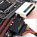 Pikkukuva 2 / 5: ATX 24 Pin - 90 asteen virtapistokesovitin RGB-emolevyn virtalähdekaapeli modulaarinen DIY-asennustarvike valkoinen