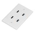 Miniatyrbilde 4 av 5: US Veggpanel, 2 HD Multimedia Interface + 2 US Veggplate Vegguttak Neste-Generasjons Design