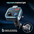 Miniatyrbillede 2 af 5: Bil Tand 5.0 Fm Transmitter, Bil Mp3 Afspiller Radio Musik Adapter Charr, S Hænder-
