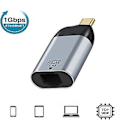 Miniatyrbilde 4 av 5: USB-C til Ethernet Adapter USB-C til RJ45 LAN Nettverkskonverter Kompatibel 3, 10/100/1000 Mbps