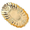 Miniatyrbild 5 av 5: Liten Oval Metallbricka: Elegant Serveringsfat för Frukt, Snacks & Bakverk för Buffévisning