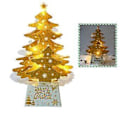 Miniatyrbilde 1 av 5: Julepynt Mini Skrivebord Juletre Ornamenter Skinnende Juletre med Lyssett