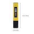 Miniatyrbild 2 av 5: Bärbar pH-mätare Penna Akvarier Vattenkvalitetsdetektor LCD Digital Display pH-mätare Vattenkvalitetsmonitor för Dricksvatten (gul)