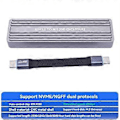 Pikkukuva 4 / 5: M.2 NVMe NGFF SSD -kotelo USB 3.2 GEN 2 - M.2 SSD 20 Gbps Solid State Drive M.2 -kotelo 2230/2242/2260/2280 SSD -levyille