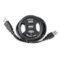 Miniatyrbilde 1 av 5: USB Hub USB 2.0 Skrivebord Gjennomføring USB 2.0 Hub Audio Skrivebordsfeste Adapter 3 Port Feste I Skrivebord Multi Por