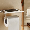 Miniatyrbillede 3 af 5: Toiletpapirholder uden boring, toiletpapirholder, badeværelsesinstallationer, spejpoleret, 304 rustfrit stål vægmonteret WC-papirholder f