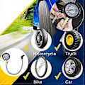 Miniatyrbild 2 av 4: Däcktrycksmätare Manometer Barometer Testare Övervakning Urtavla Diagnostikverktyg