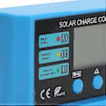 Miniatyrbillede 4 af 4: 12V 24V Solpanel Controller LCD Display Fotovoltaisk Ladecontroller med Stik Blå 20A