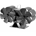 Miniatyrbillede 3 af 4: Pejs og komfur tilbehør, varme drevet brændstofbesparende 12 blad komfur ventilator - Sort-DENUOTOP