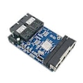 Miniatyrbilde 1 av 5: Gigabit Ethernet Switch Fiber Optisk Media Konverter 4 RJ45 2 10/100/1000M UTP 2F4E Port PCB