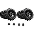 Pikkukuva 2 / 5: 4 kpl 12 mm Hex-pyörän vanteet ja OD 2,59 tuuman kumirenkaat RC 1/10 On-Road Touring -autoon, C