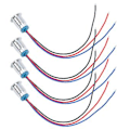 Miniatyrbillede 2 af 5: 4-pak LED indikatorlys 12mm, vandtæt, 110-220V, fælles anode, rød & blå - Industrielle kontrolkomponenter til signal & sikkerhed