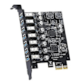 Miniatyrbillede 3 af 5: Usb3.2 Front Gen1 Pci Express Adapterkort 7 Porte Usb 3.0 Hub