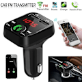 Miniatyrbilde 1 av 3: Trådløs Bluetooth Bil FM-sender Dual USB-lader Lader Aux-adapter Handsfree