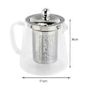 Miniatyrbillede 4 af 5: 5 Størrelser God Klar Borosilikatglas Tekande Med 304 Rustfrit Stål Infuser Si Varme Kaffe Tekande Værktøj Kedel Sæt 380Ml