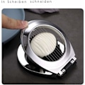Miniatyrbillede 4 af 5: Rustfrit æggeslicer til æg og æg med 2 i 1 holdbare metalskiver