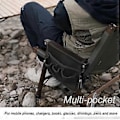 Miniatyrbillede 4 af 5: Multi-lomme Stol Side Hænge Taske Lærred Hænge Organizer Ved Siden af Opbevaring Taske til Campingbord