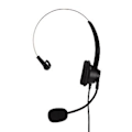 Miniatyrbilde 5 av 5: H360‑PC PC Monauralt Headset Kablet Enkeltøre Headset med 3-delt Dobbel 3,5 mm Plugg og Støyreduserende Mikrofon