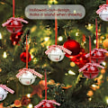 Miniatyrbillede 3 af 3: Juleklokker og Jingle Kit, Juletræspynt, Røde og Hvide Jingle Bells Vedhængs Ornamenter 12 Stykker