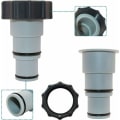 Miniatyrbilde 4 av 5: Reservedelsslange-adapter med klemme for Intex overjordisk basseng, 1,5\" til 1,25\" slange-adapter for gjengede pumper (2 stk.)